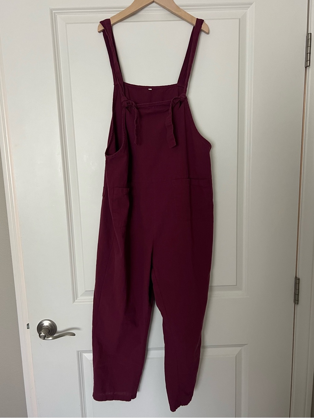 Women’s Burgundy Overalls Jumpsuit